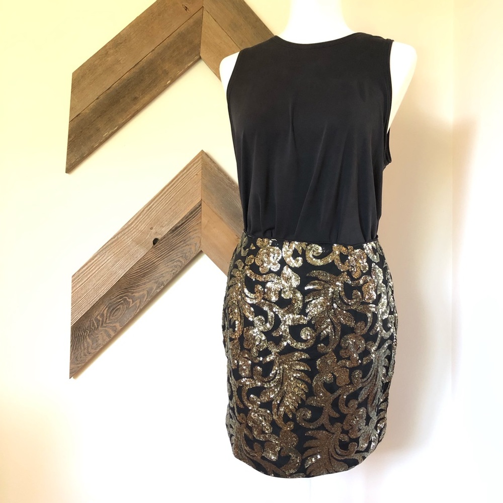 Gold & Black Skirt
